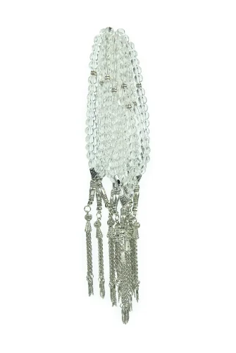 10 Adet 33lü Hac Umre Hediyelik Tesbih - Şeffaf Beyaz - ihvanonline (1)