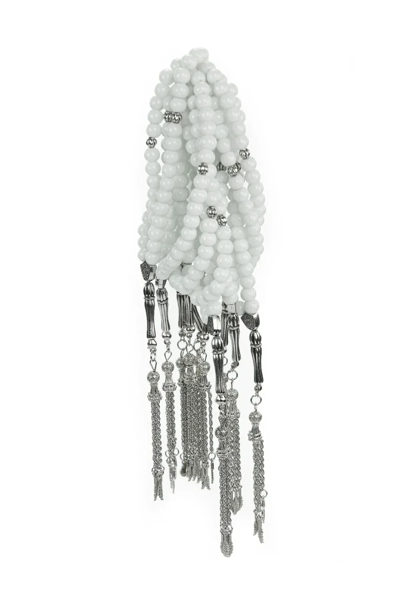 10 Adet 33lü Hac Umre Hediyelik Tesbih - Beyaz - 2