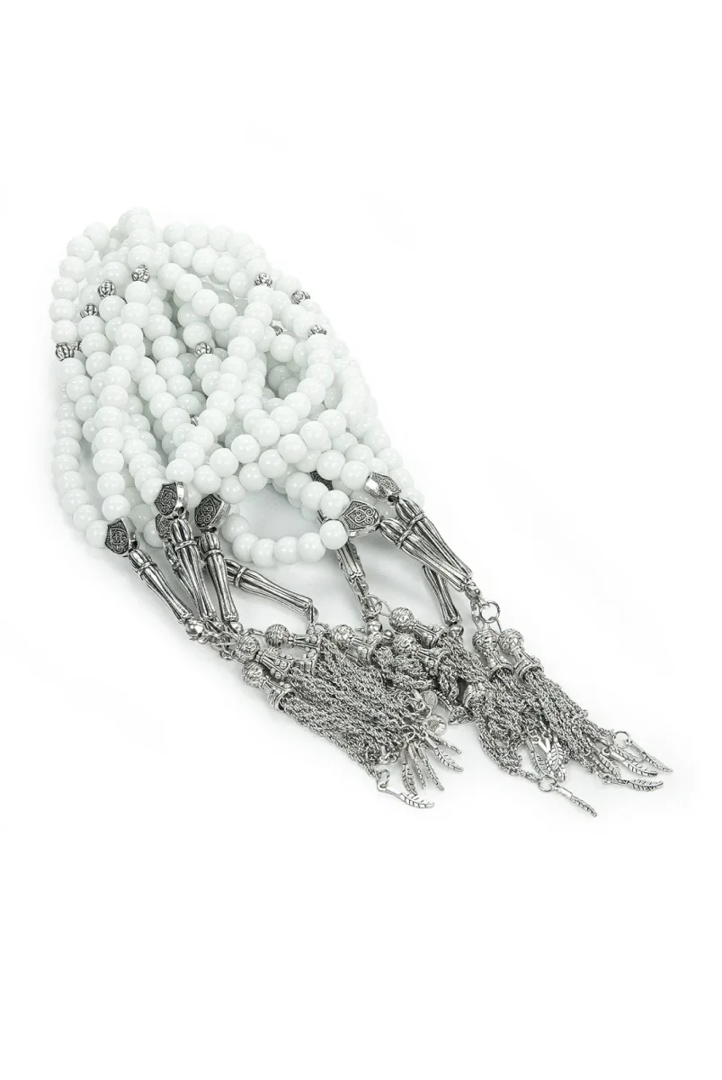 10 Adet 33lü Hac Umre Hediyelik Tesbih - Beyaz - 3