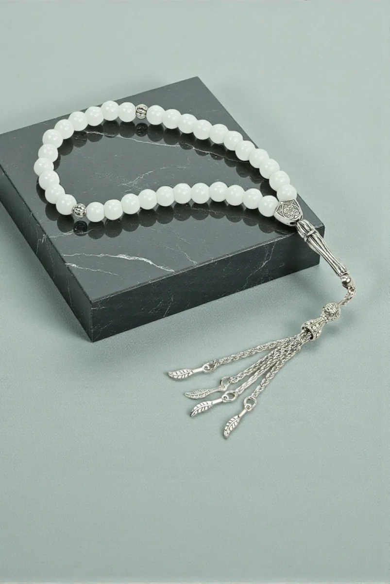 10 Adet 33lü Hac Umre Hediyelik Tesbih - Beyaz - 5