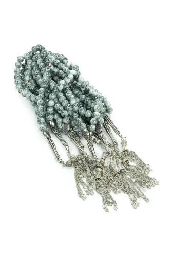 10 Adet 33lü Hac Umre Hediyelik Tesbih - Gri - 3