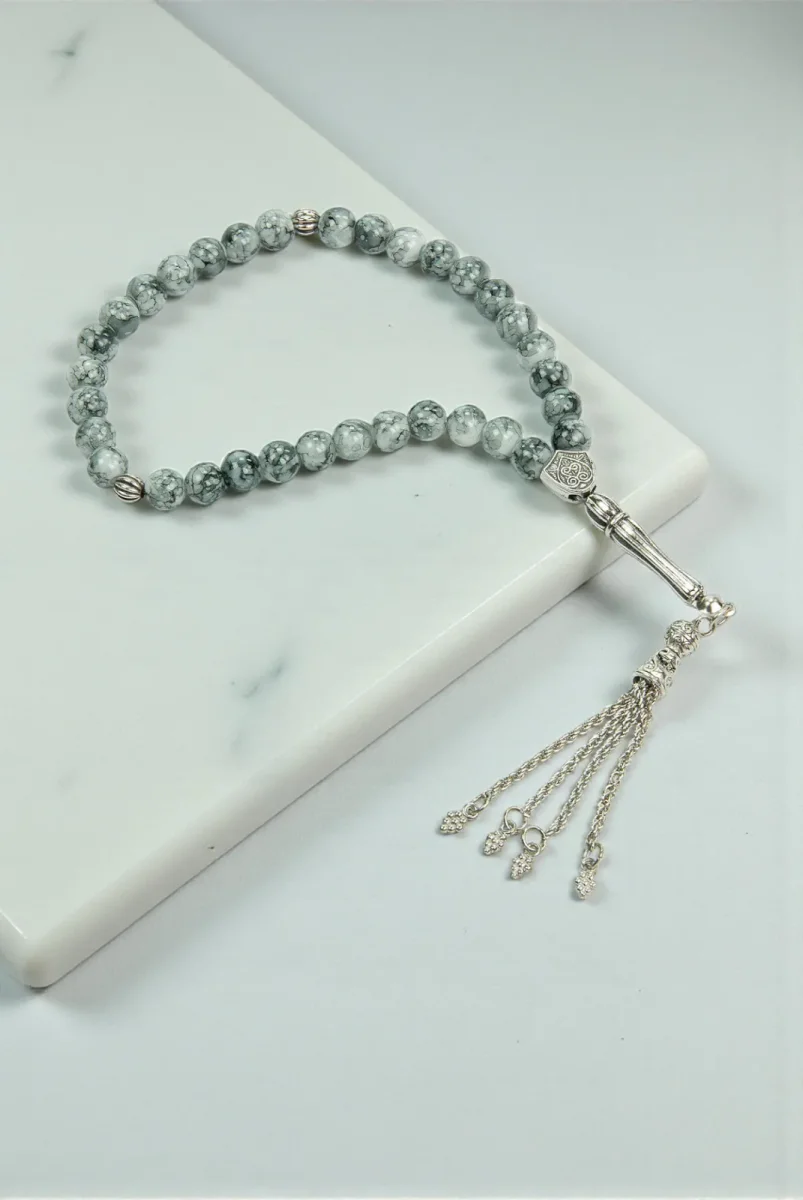 10 Adet 33lü Hac Umre Hediyelik Tesbih - Gri - 5