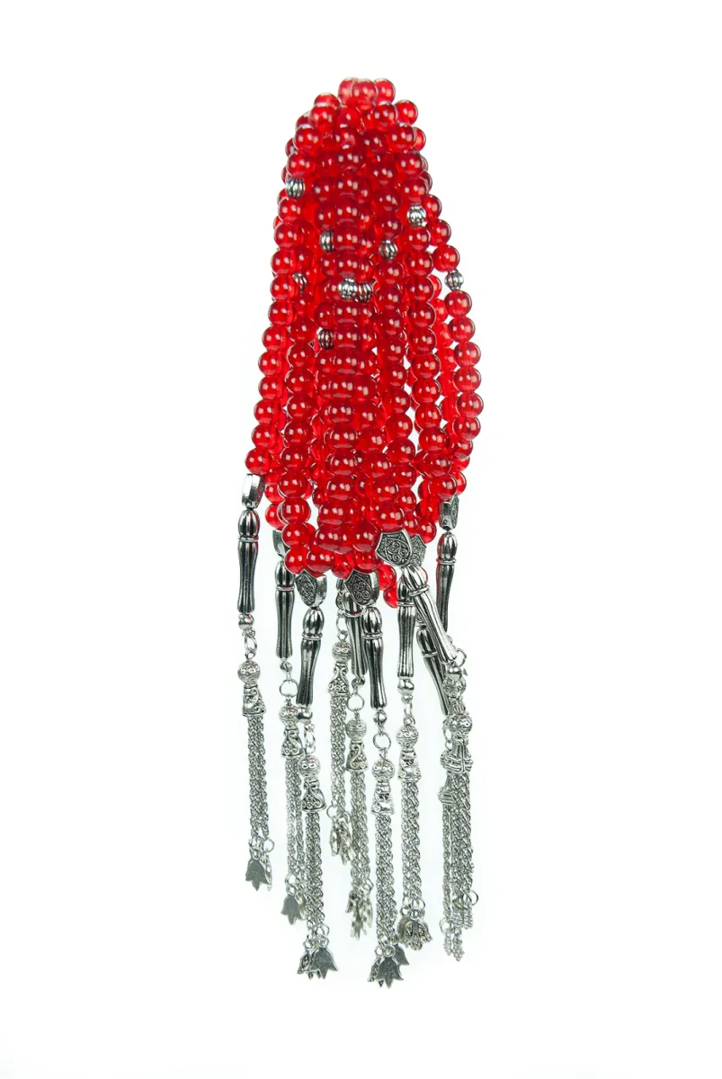 10 Adet 33lü Hac Umre Hediyelik Tesbih - Kırmızı - 2