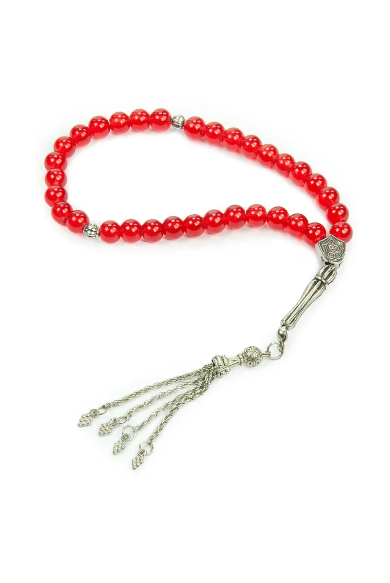 10 Adet 33lü Hac Umre Hediyelik Tesbih - Kırmızı - 4