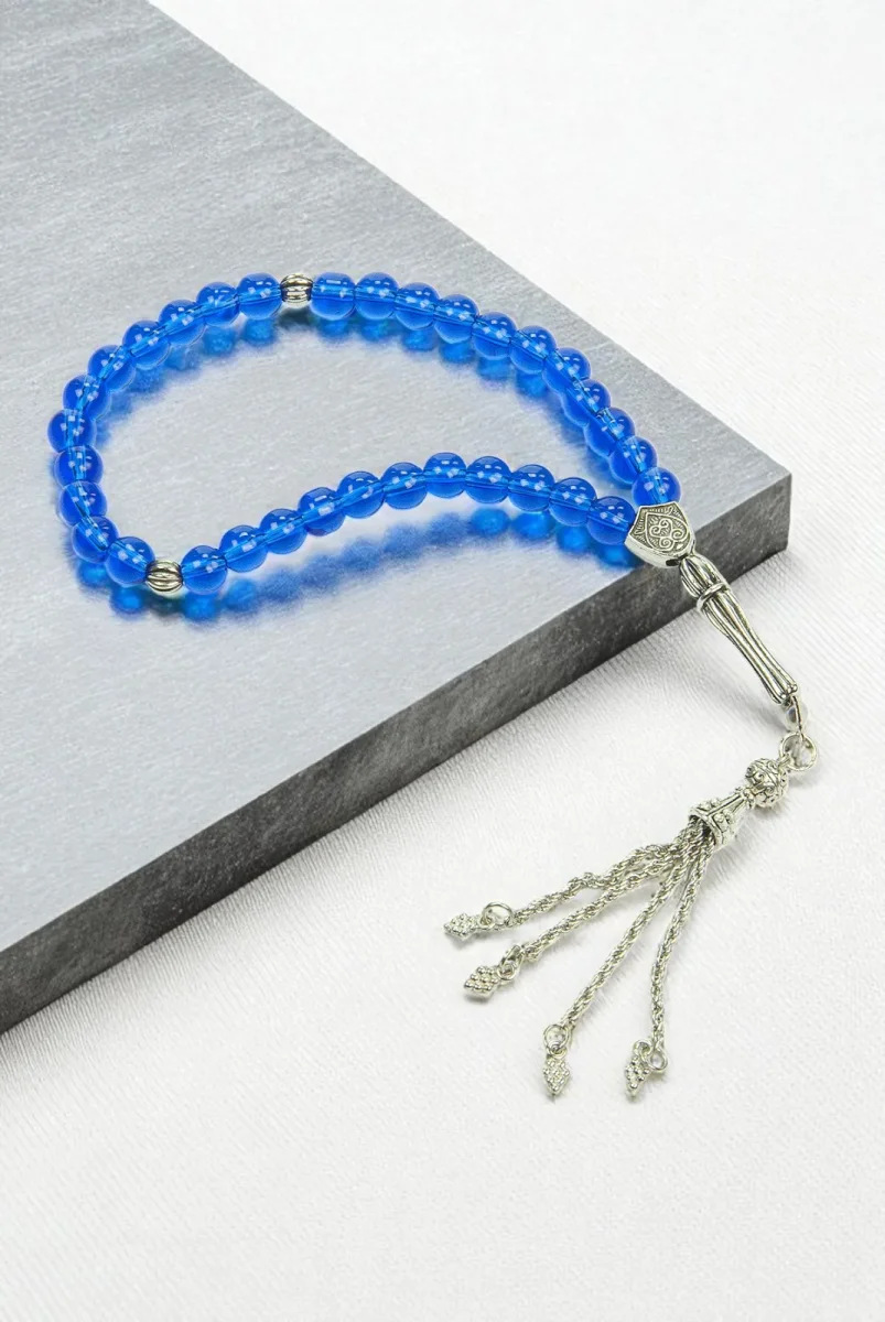 10 Adet 33lü Hac Umre Hediyelik Tesbih - Mavi - 5
