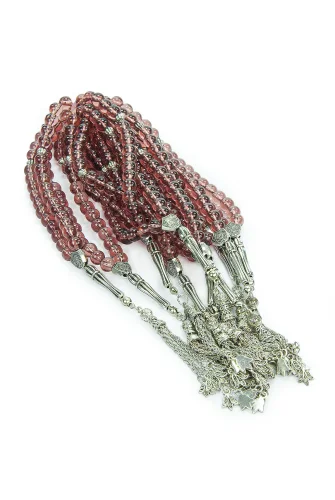 10 Adet 33lü Hac Umre Hediyelik Tesbih - Mercan - 3