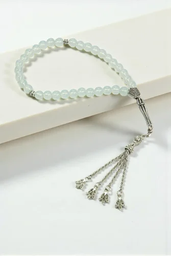 10 Adet 33lü Hac Umre Hediyelik Tesbih - Şeffaf Beyaz - 5