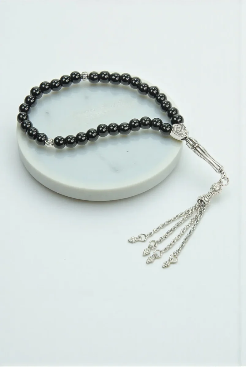 10 Adet 33lü Hac Umre Hediyelik Tesbih - Siyah - 5