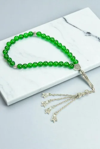 10 Adet 33lü Hac Umre Hediyelik Tesbih - Yeşil - 5