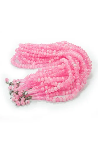 10 Adet 99lu Namaz Tesbihi 10mm Hac Umre Hediyelik - Pembe - 5