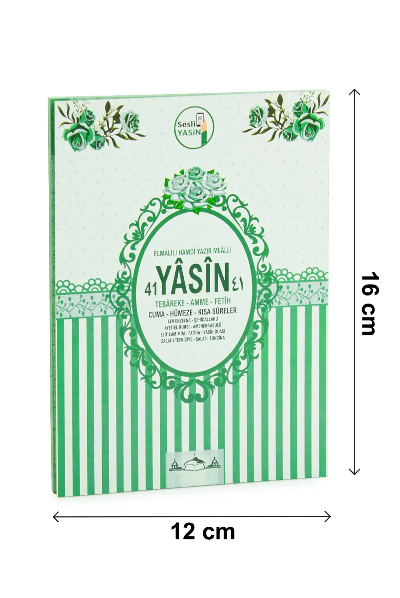 10 Adet Çanta Boy Yasin Kitabı 80 Sayfa Türkçe Mealli - Yeşil Renk - 3