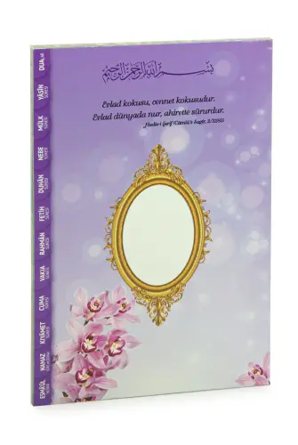 10 Adet Hediyelik 2'li Mevlüt Seti İsme Özel Etiketli Çantalı, 80 Sayfa Yasin Kitabı - Mor - ihvanonline (1)