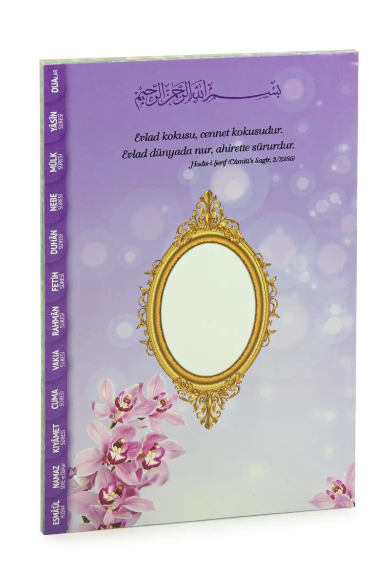 10 Adet Hediyelik 2'li Mevlüt Seti İsme Özel Etiketli Çantalı, 80 Sayfa Yasin Kitabı - Mor - 2