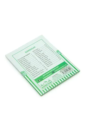 10 Adet Hediyelik 3'lü Mevlüt Seti İsme Özel Etiketli Çantalı Tesbihli, 80 Sayfa Yasin Kitabı - Yeşil - 5