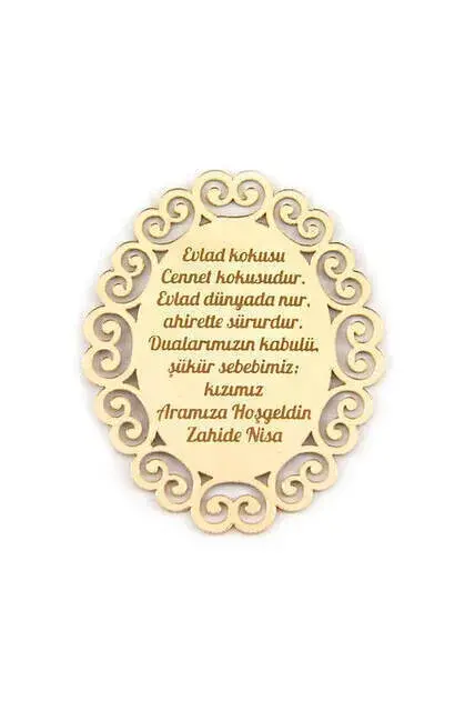 10 Adet Hediyelik Aynalı Pleksi Mıknatıslı Dolap Süsü Özel Yazı - 1