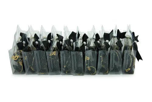 10 Adet İsme Özel Çantalı Mevlüt Hediyelik - Zikirmatik Tesbih Mini Kuranı Kerim Seti - Siyah - 5