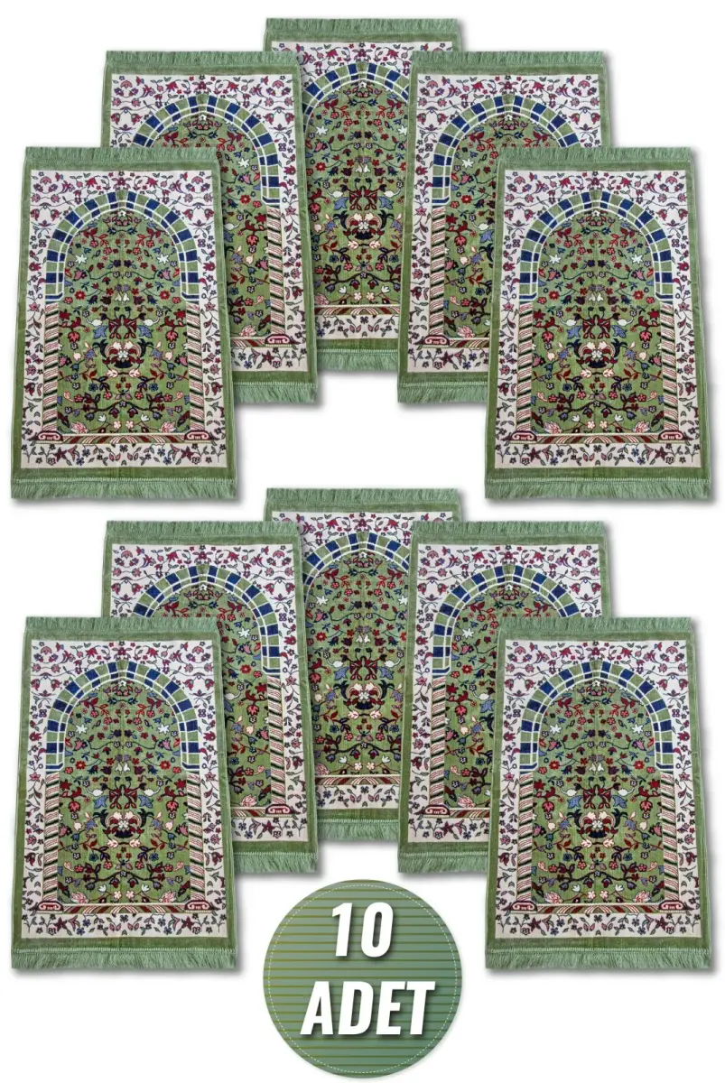 10 Adet Kadife Ravza Desenli Seccade - 1