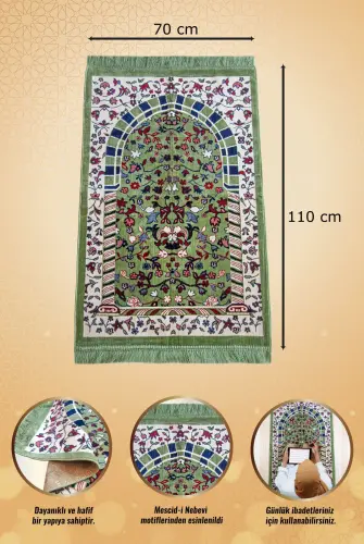 10 Adet Kadife Ravza Desenli Seccade - 9