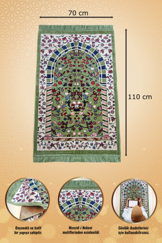 10 Adet Kadife Ravza Desenli Seccade - 9