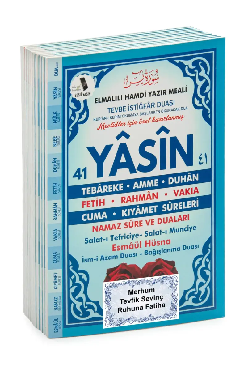 10 Adet Türkçe Mealli Orta Boy 80 Sayfa 41 Yasin - Mavi Renk - 2