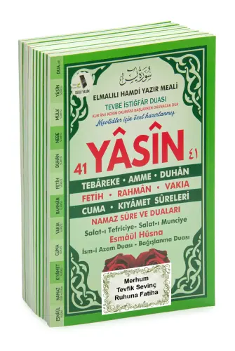 10 Adet Türkçe Mealli Orta Boy 80 Sayfa 41 Yasin - Yeşil Renk - Furkan Neşriyat (1)
