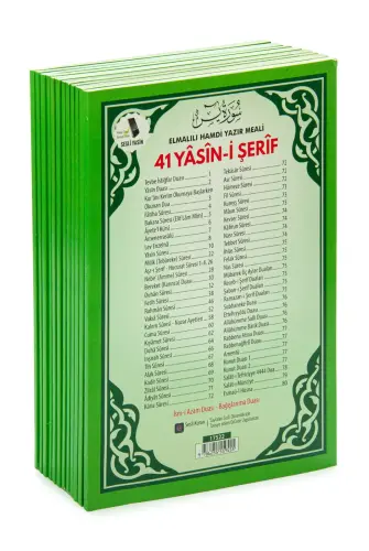 10 Adet Türkçe Mealli Orta Boy 80 Sayfa 41 Yasin - Yeşil Renk - 3