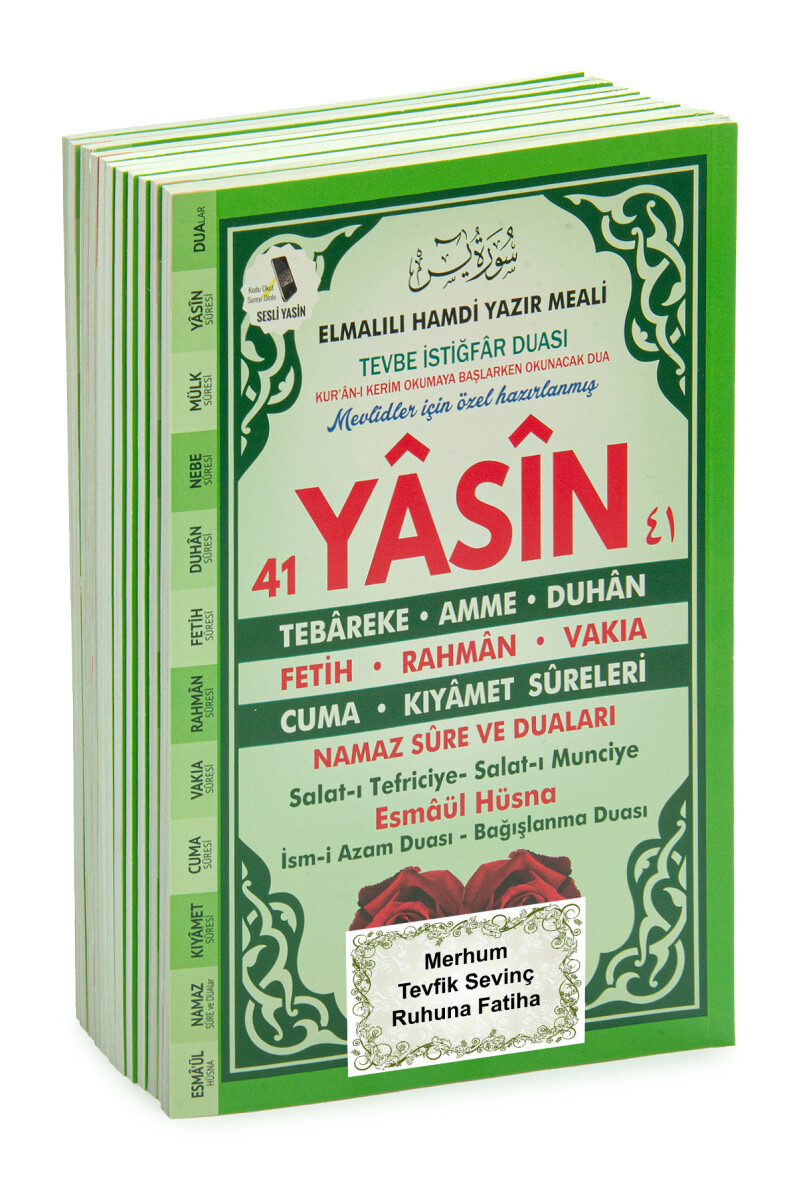 10 Adet Türkçe Mealli Orta Boy 80 Sayfa 41 Yasin - Yeşil Renk - 2