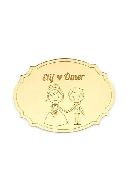 10 Pieces Gift Mirrored Plexi Magnet Wardrobe Ornament Promise Engagement Concept - 1