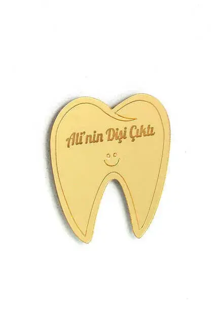 10 Pieces Gift Mirrored Plexi Magnetic Wardrobe Ornament Tooth Pattern - 1