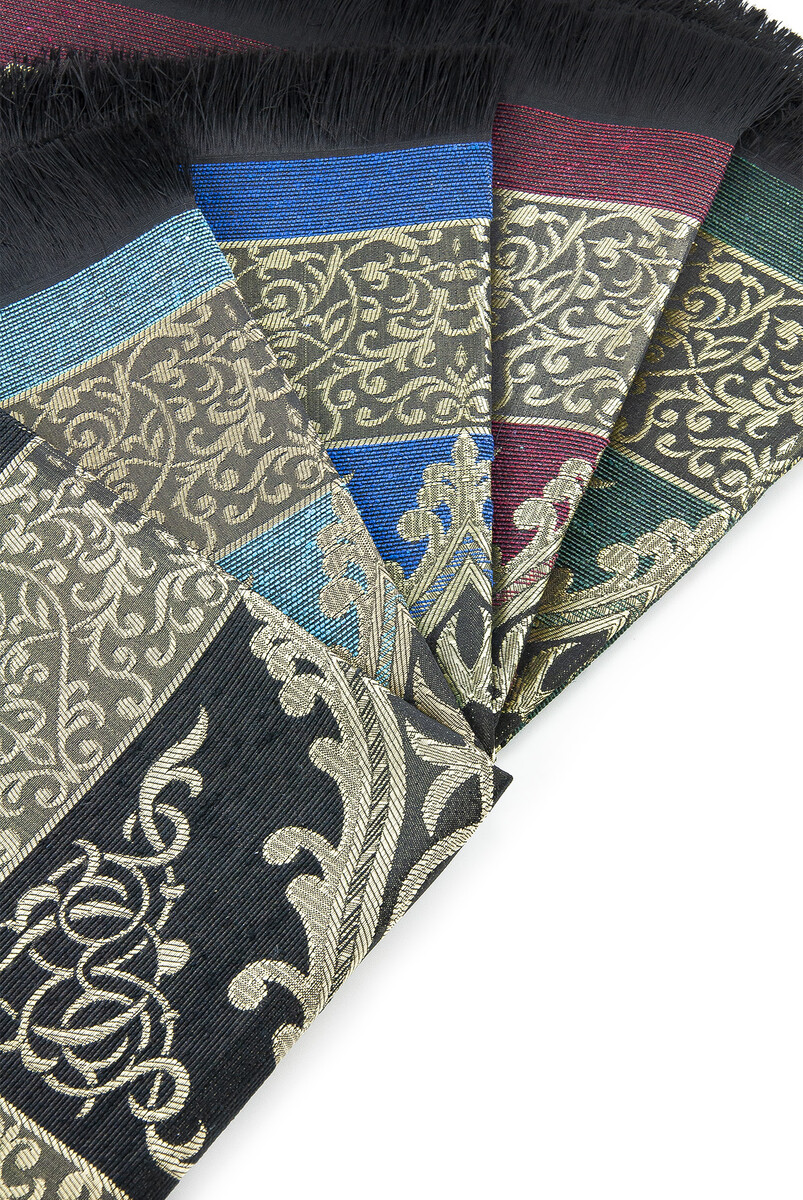 10 Pieces Ottoman Taffeta Prayer Rug 5 Colors - 6