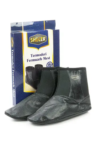 %100 Doğal Termo Deri Fermuarlı Mest Çorap – Patentli, Rahat, Ayağı Terletmez - 1