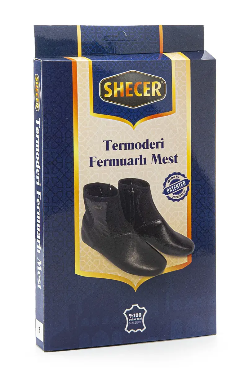 %100 Doğal Termo Deri Fermuarlı Mest Çorap – Patentli, Rahat, Ayağı Terletmez - 2