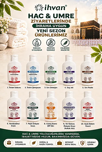 10 lu İhram Seti – Hac ve Umre Bakım Seti Parfümsüz İhram Bakım Ürünleri - ihvanonline (1)