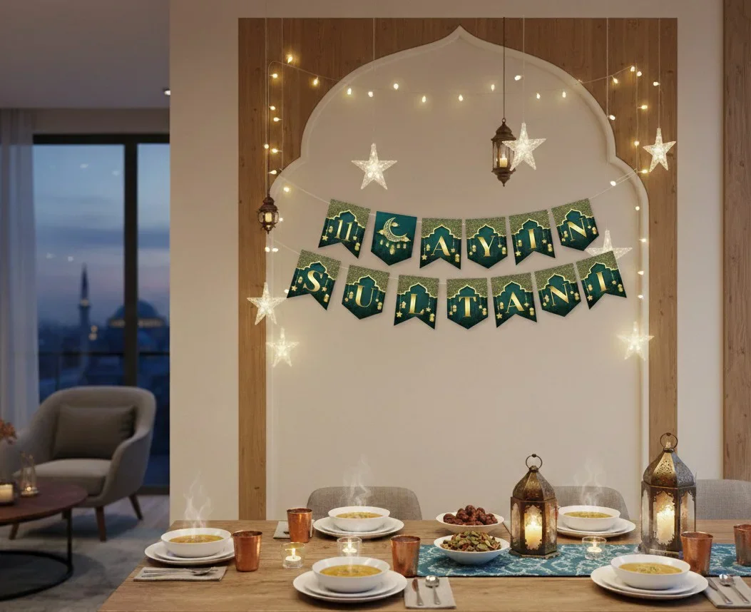 11 Ayın Sultanı Ramazan Zikzak Banner Dini Ramazan Süsü - 2