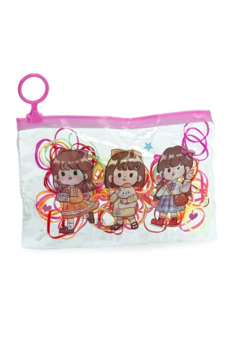 129 Adet Çantalı Çocuk Saç Tokası & Saç Lastiği Seti - Çocuk Hac Umre Hediyesi - Karışık Renkli - 2