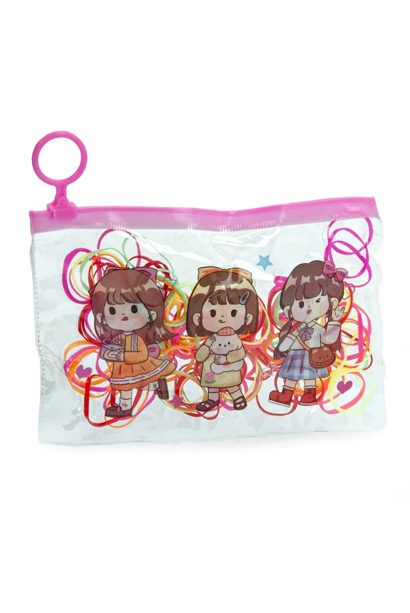 129 Adet Çantalı Çocuk Saç Tokası & Saç Lastiği Seti - Çocuk Hac Umre Hediyesi - Karışık Renkli - 2