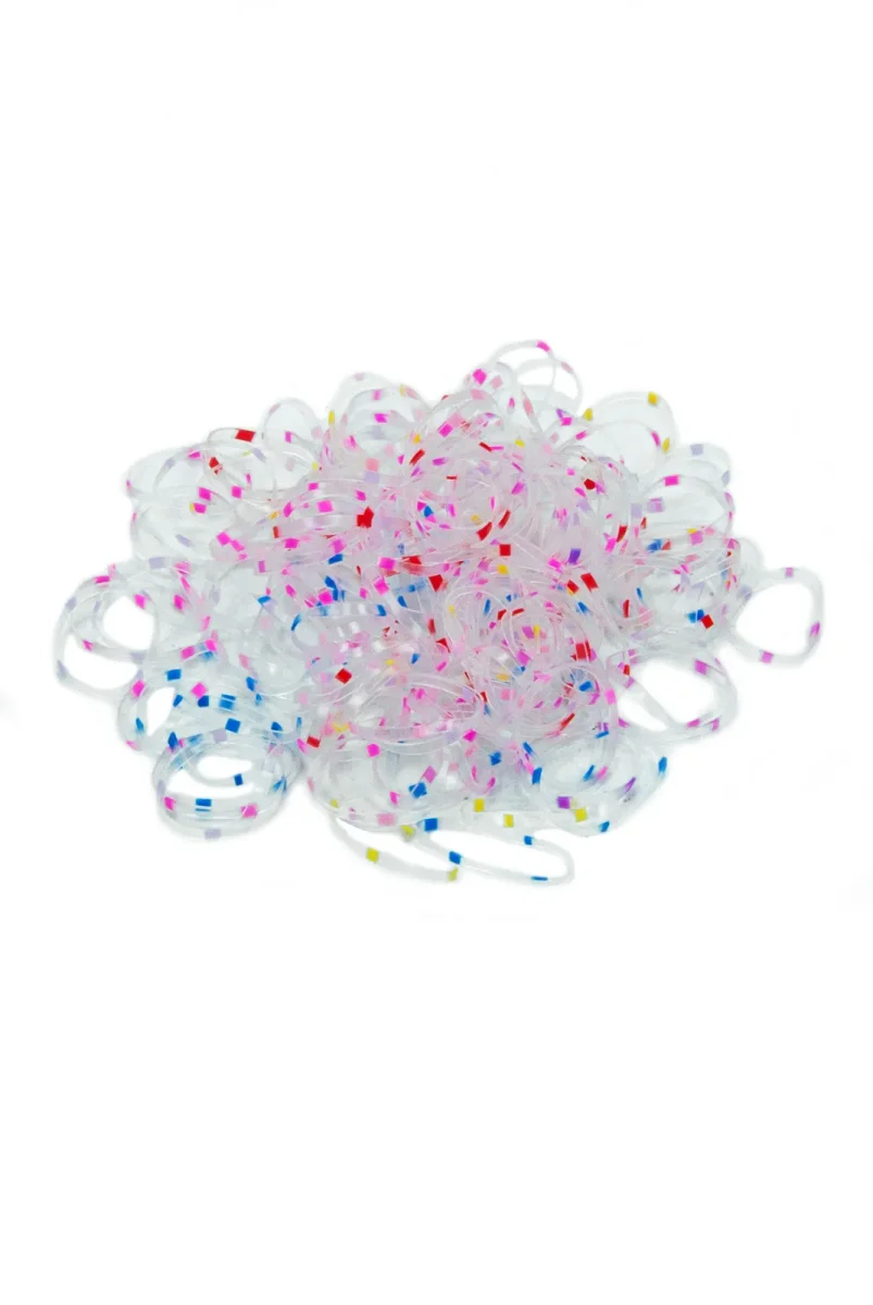 149 Adet Çantalı Çocuk Saç Tokası Saç Lastiği Seti - Çocuk Hac Umre Hediyesi - Şeffaf Renkli - 3