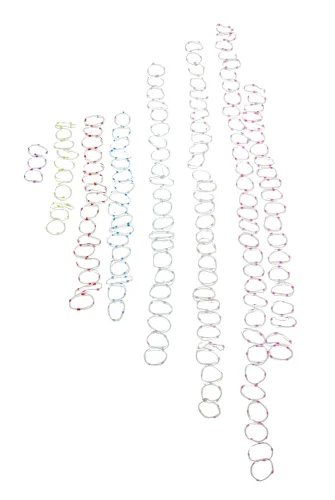 149 Adet Çantalı Çocuk Saç Tokası Saç Lastiği Seti - Çocuk Hac Umre Hediyesi - Şeffaf Renkli - 6