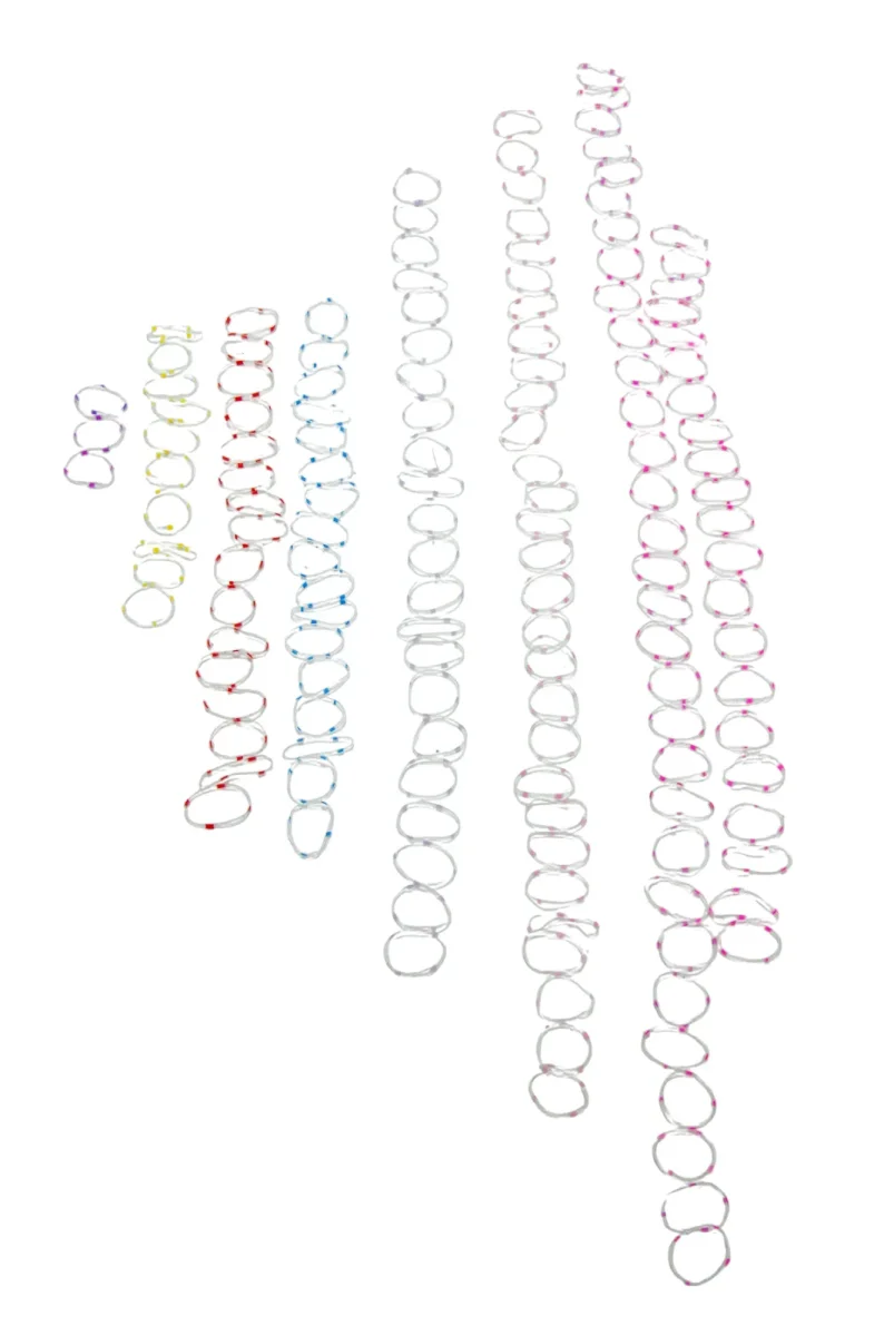 149 Adet Çantalı Çocuk Saç Tokası Saç Lastiği Seti - Çocuk Hac Umre Hediyesi - Şeffaf Renkli - 6