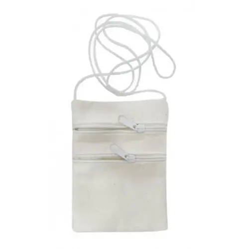 2 Pieces Neck Strap Money Bag (Double Eyes) Black and White - ihvanonline (1)