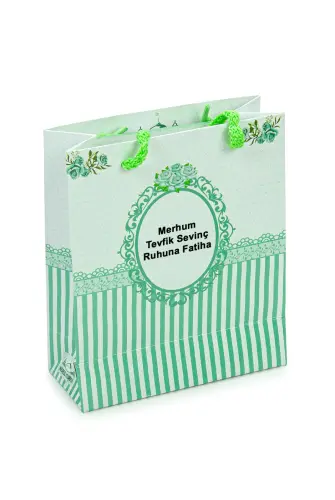 20 Adet Hediyelik 3'lü Mevlüt Seti İsme Özel Etiketli Çantalı Tesbihli, 80 Sayfa Yasin Kitabı - Yeşil - ihvanonline (1)