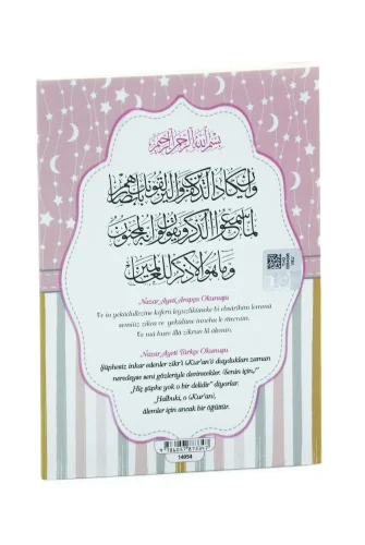 20 Adet Hediyelik 4'lü Mevlüt Seti - İsme Özel Etiketli - Çanta, Tesbih, Magnet Yasin Kitabı - Pembe - 6