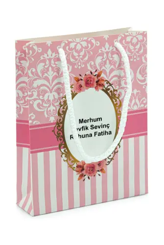 20 Adet Hediyelik Mevlüt Seti İsme Özel Etiketli Çantalı 80 Sayfa Yasin Kitabı - Pembe - ihvanonline (1)