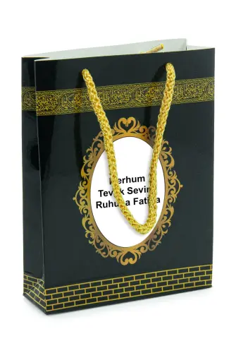 20 Adet Hediyelik Mevlüt Seti İsme Özel Etiketli Çantalı 80 Sayfa Yasin Kitabı - Siyah - ihvanonline (1)