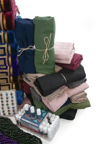 20 Kişilik Hac ve Umre Hediyelik Dodya Kadife Seccade Seti – Premium - 6