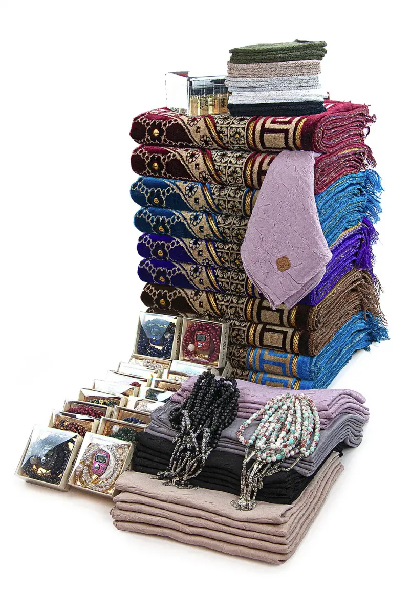 20 Kişilik Hac ve Umre Hediyelik Dodya Kadife Seccade Seti – Delüks (SLT) - 2