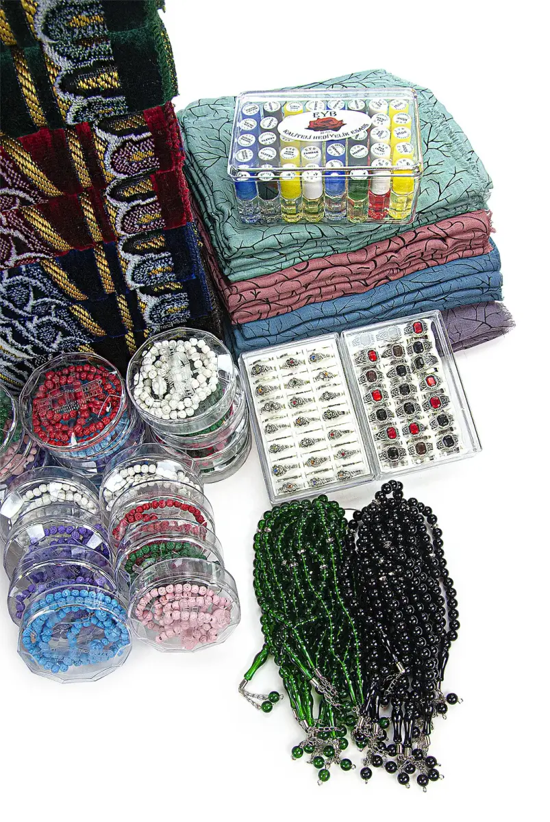 20 Kişilik Hac ve Umre Hediyelik Dodya Kadife Seccade Seti – Delüks (SMB) - 2