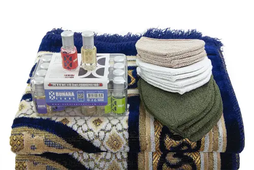 20 Kişilik Hac ve Umre Hediyelik Kadife Seccade Seti – Delüks (EYB) - 5