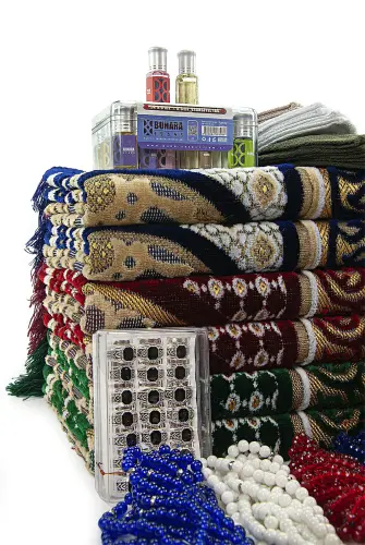 20 Kişilik Hac ve Umre Hediyelik Kadife Seccade Seti – Delüks (EYB) - 6