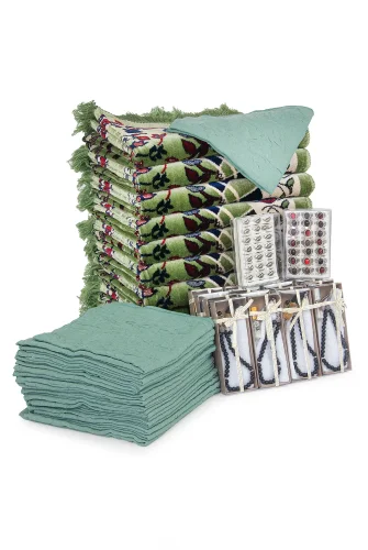 20 Kişilik Hac ve Umre Hediyelik Kadife Seccade Seti – (RVZ) - İhvan (1)